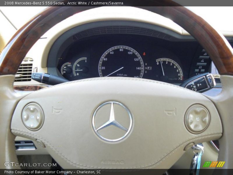 Arctic White / Cashmere/Savanna 2008 Mercedes-Benz S 550 Sedan
