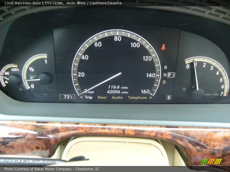 Arctic White / Cashmere/Savanna 2008 Mercedes-Benz S 550 Sedan