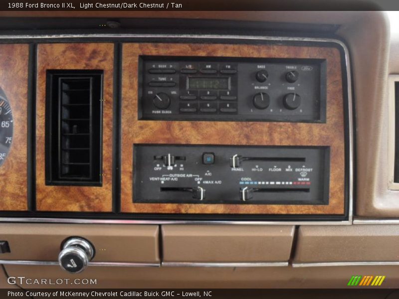 Controls of 1988 Bronco II XL