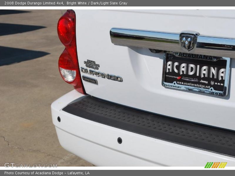 Bright White / Dark/Light Slate Gray 2008 Dodge Durango Limited 4x4