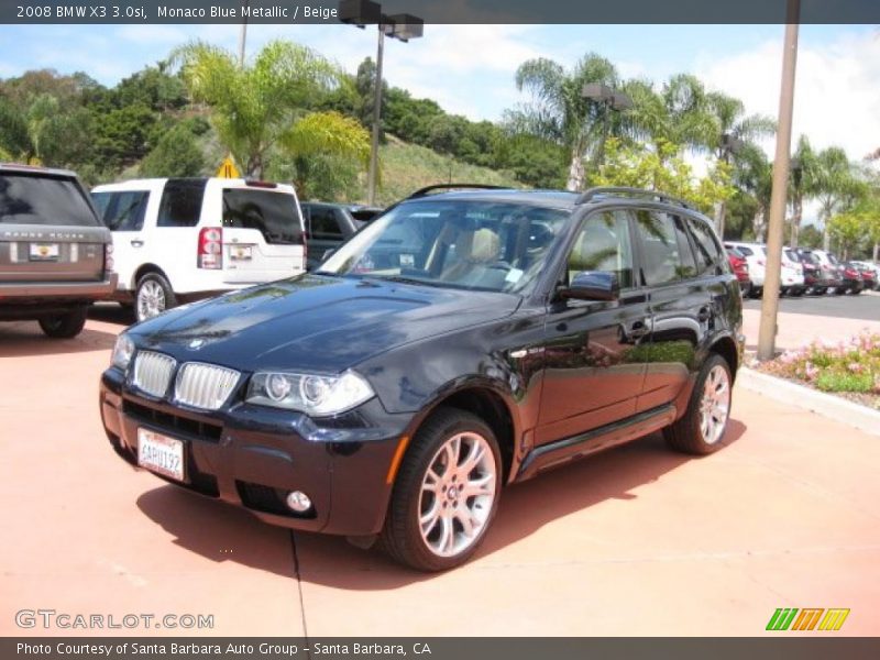 Monaco Blue Metallic / Beige 2008 BMW X3 3.0si