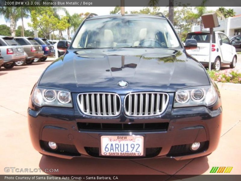 Monaco Blue Metallic / Beige 2008 BMW X3 3.0si