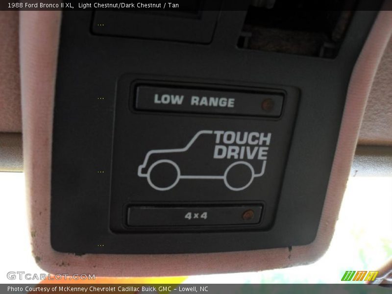 Controls of 1988 Bronco II XL