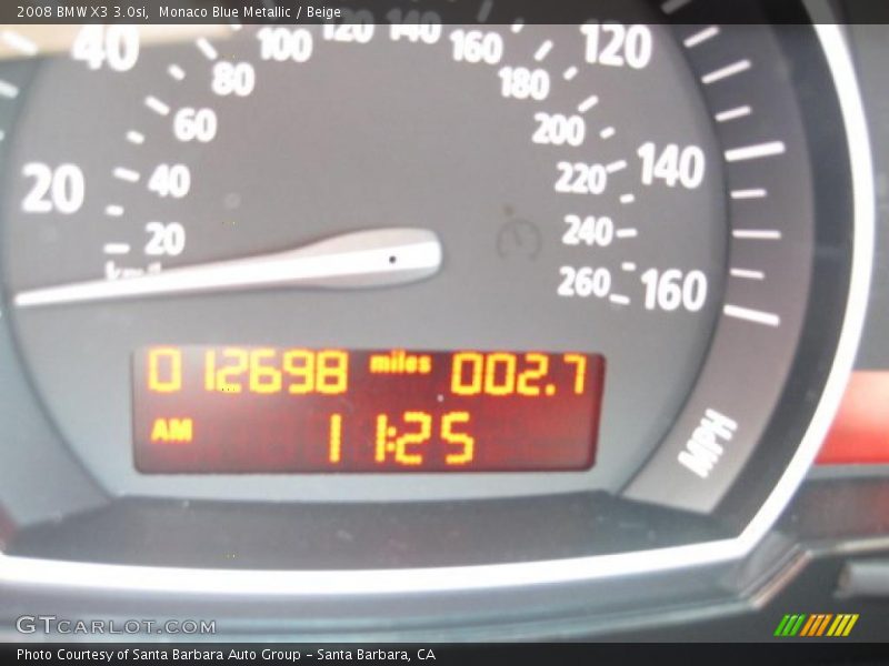 Monaco Blue Metallic / Beige 2008 BMW X3 3.0si