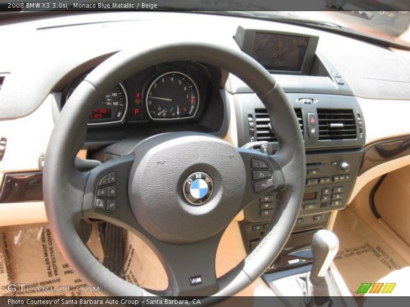 Monaco Blue Metallic / Beige 2008 BMW X3 3.0si