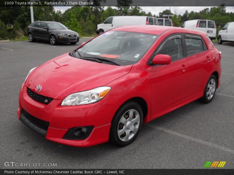 Radiant Red / Dark Charcoal 2009 Toyota Matrix S