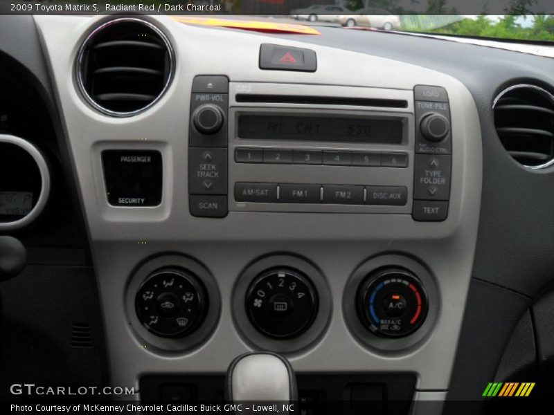 Radiant Red / Dark Charcoal 2009 Toyota Matrix S