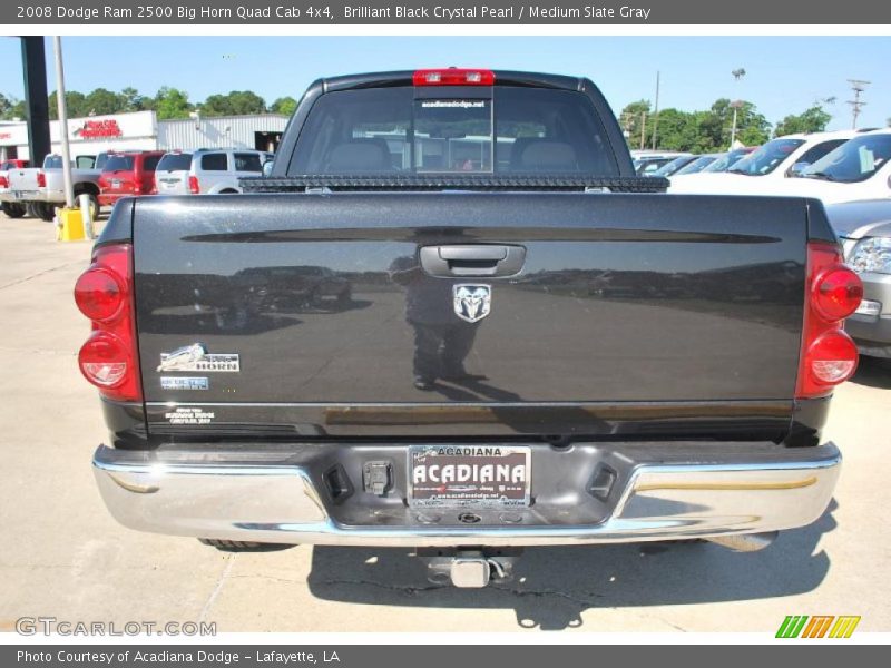 Brilliant Black Crystal Pearl / Medium Slate Gray 2008 Dodge Ram 2500 Big Horn Quad Cab 4x4