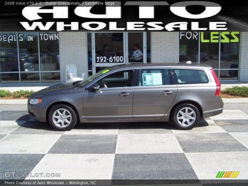 Oyster Grey Metallic / Sandstone Beige 2008 Volvo V70 3.2