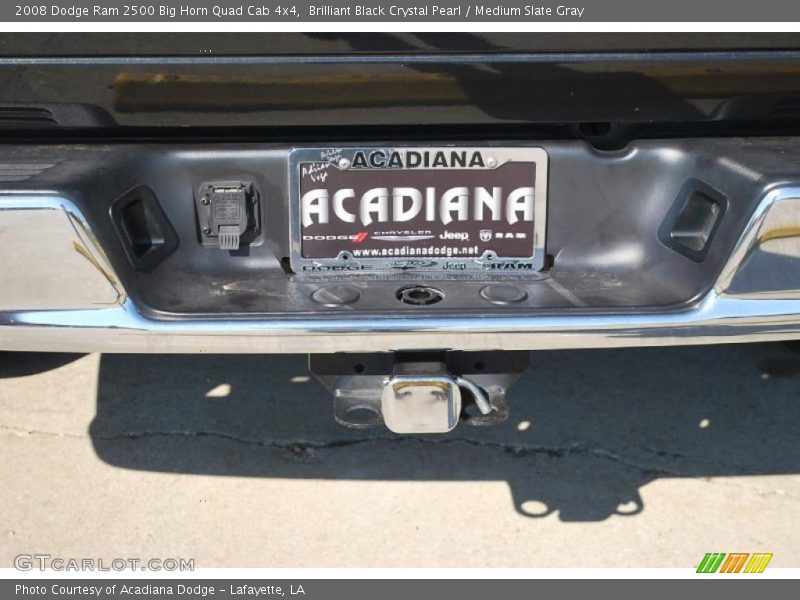 Brilliant Black Crystal Pearl / Medium Slate Gray 2008 Dodge Ram 2500 Big Horn Quad Cab 4x4