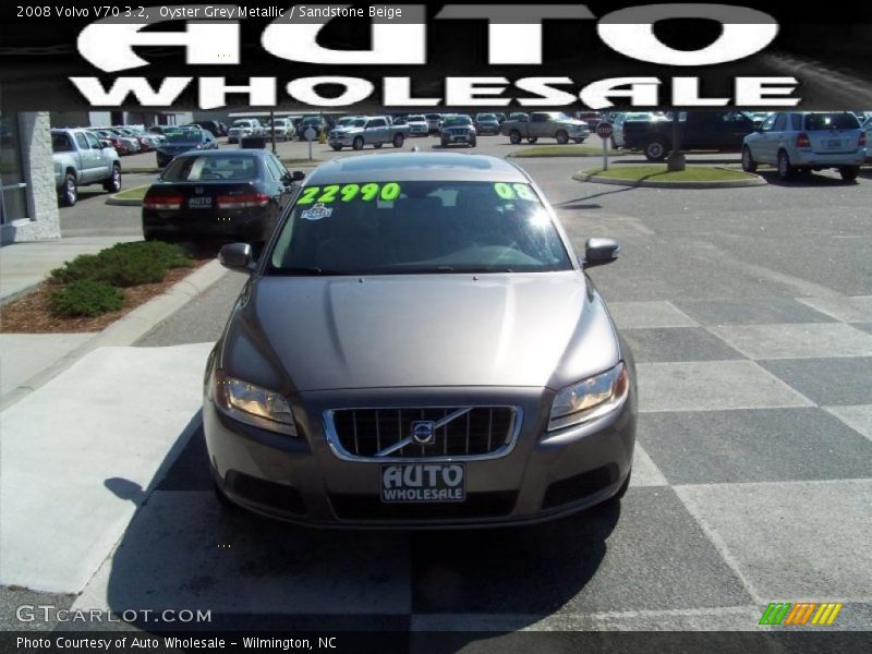 Oyster Grey Metallic / Sandstone Beige 2008 Volvo V70 3.2