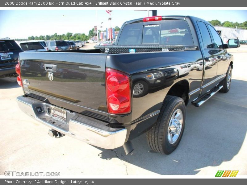 Brilliant Black Crystal Pearl / Medium Slate Gray 2008 Dodge Ram 2500 Big Horn Quad Cab 4x4