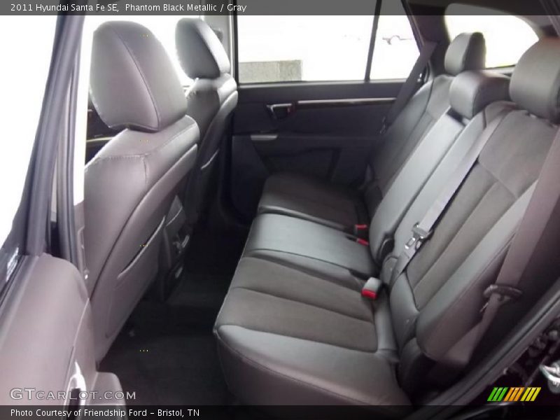 Phantom Black Metallic / Gray 2011 Hyundai Santa Fe SE
