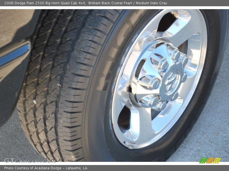Brilliant Black Crystal Pearl / Medium Slate Gray 2008 Dodge Ram 2500 Big Horn Quad Cab 4x4