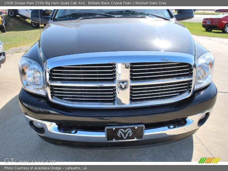 Brilliant Black Crystal Pearl / Medium Slate Gray 2008 Dodge Ram 2500 Big Horn Quad Cab 4x4