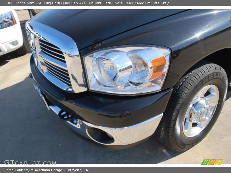 Brilliant Black Crystal Pearl / Medium Slate Gray 2008 Dodge Ram 2500 Big Horn Quad Cab 4x4