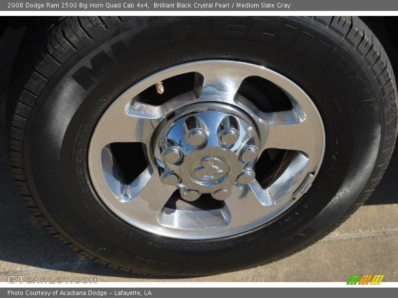 Brilliant Black Crystal Pearl / Medium Slate Gray 2008 Dodge Ram 2500 Big Horn Quad Cab 4x4