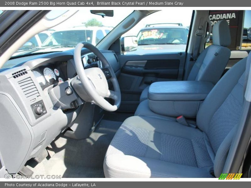 Brilliant Black Crystal Pearl / Medium Slate Gray 2008 Dodge Ram 2500 Big Horn Quad Cab 4x4