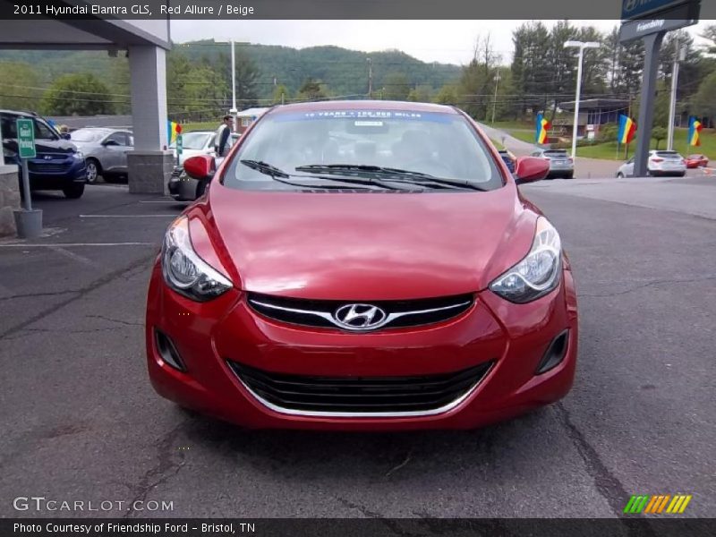 Red Allure / Beige 2011 Hyundai Elantra GLS