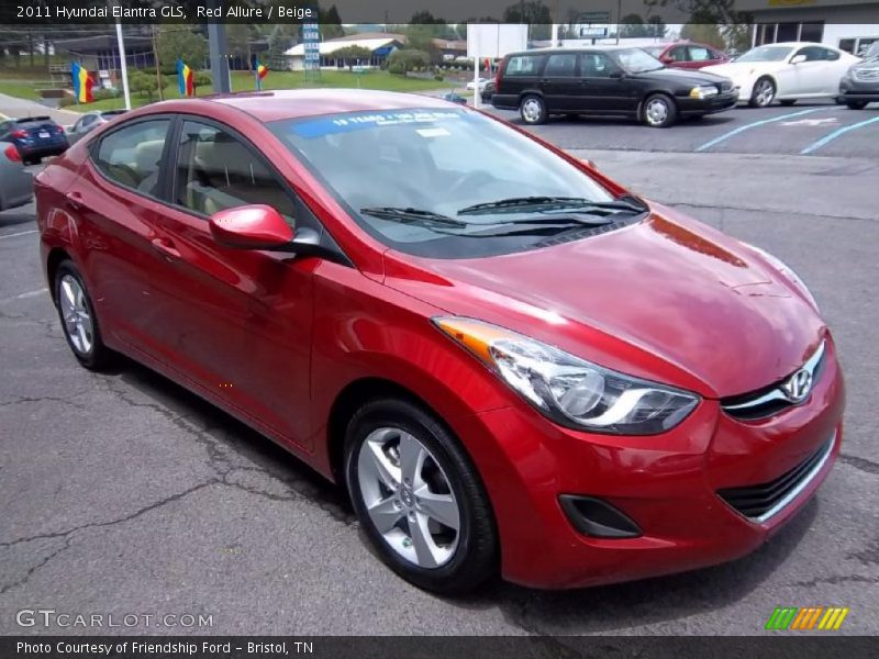 Red Allure / Beige 2011 Hyundai Elantra GLS