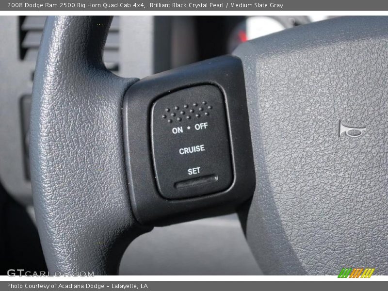 Brilliant Black Crystal Pearl / Medium Slate Gray 2008 Dodge Ram 2500 Big Horn Quad Cab 4x4
