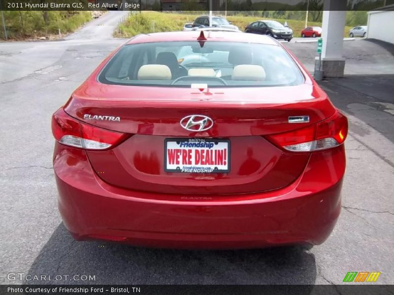 Red Allure / Beige 2011 Hyundai Elantra GLS