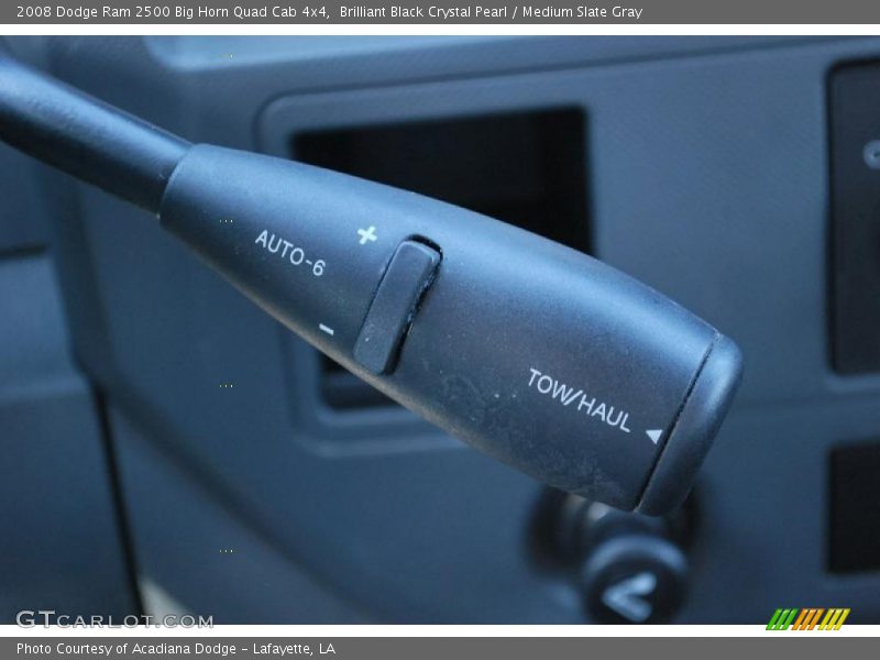 Brilliant Black Crystal Pearl / Medium Slate Gray 2008 Dodge Ram 2500 Big Horn Quad Cab 4x4