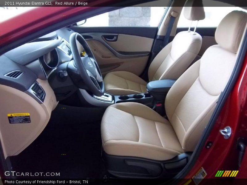  2011 Elantra GLS Beige Interior