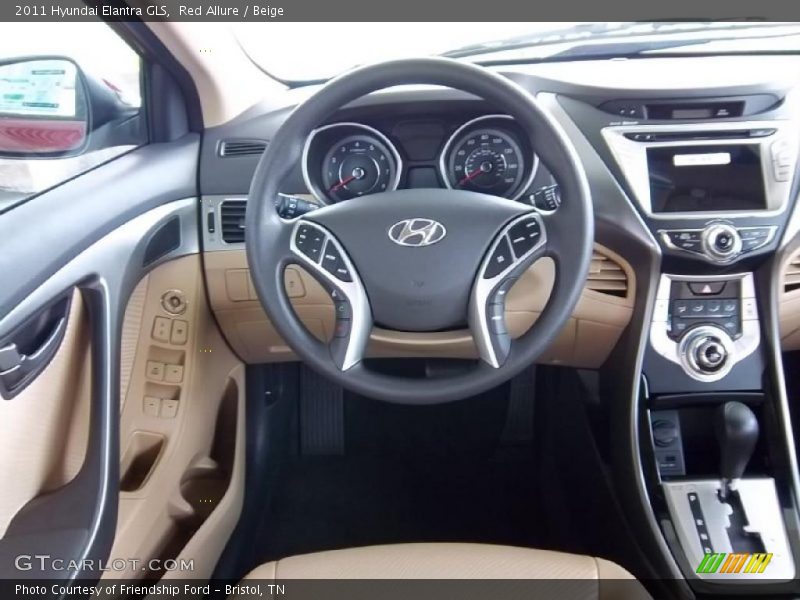 Red Allure / Beige 2011 Hyundai Elantra GLS