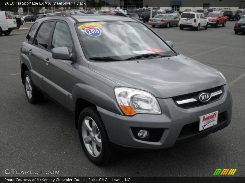 Steel Silver / Black 2010 Kia Sportage EX V6