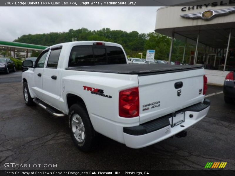 Bright White / Medium Slate Gray 2007 Dodge Dakota TRX4 Quad Cab 4x4