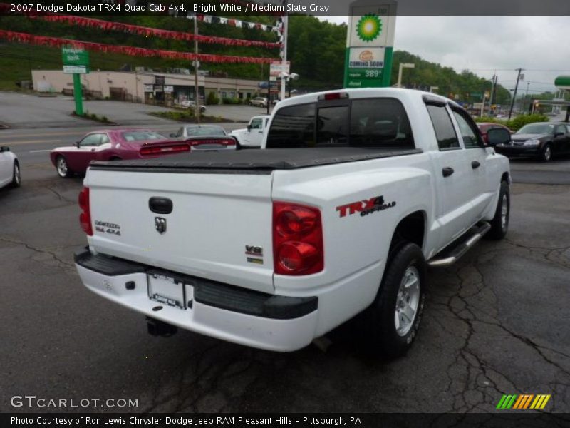 Bright White / Medium Slate Gray 2007 Dodge Dakota TRX4 Quad Cab 4x4