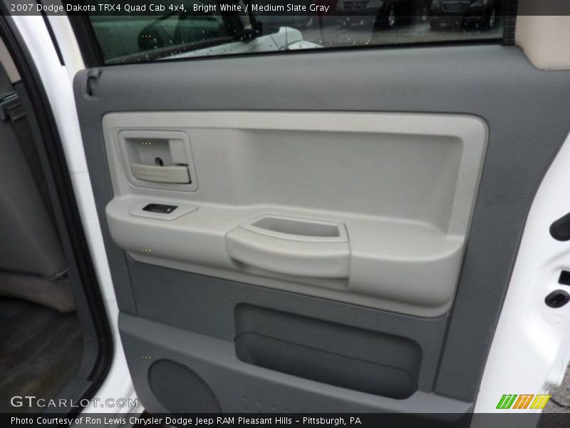 Bright White / Medium Slate Gray 2007 Dodge Dakota TRX4 Quad Cab 4x4