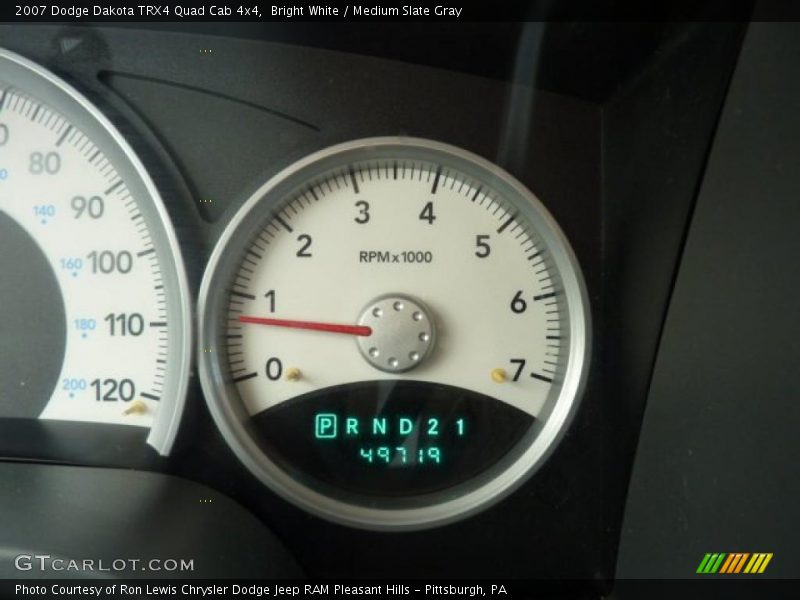Bright White / Medium Slate Gray 2007 Dodge Dakota TRX4 Quad Cab 4x4