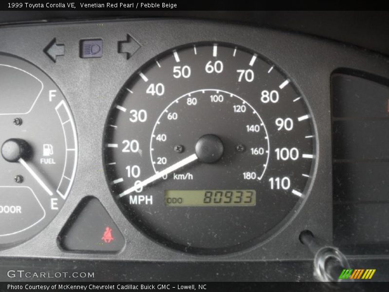 Venetian Red Pearl / Pebble Beige 1999 Toyota Corolla VE