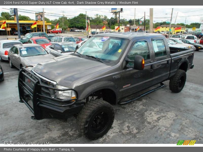 Dark Shadow Grey Metallic / Medium Flint 2004 Ford F250 Super Duty XLT Crew Cab 4x4