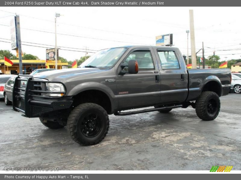 Dark Shadow Grey Metallic / Medium Flint 2004 Ford F250 Super Duty XLT Crew Cab 4x4