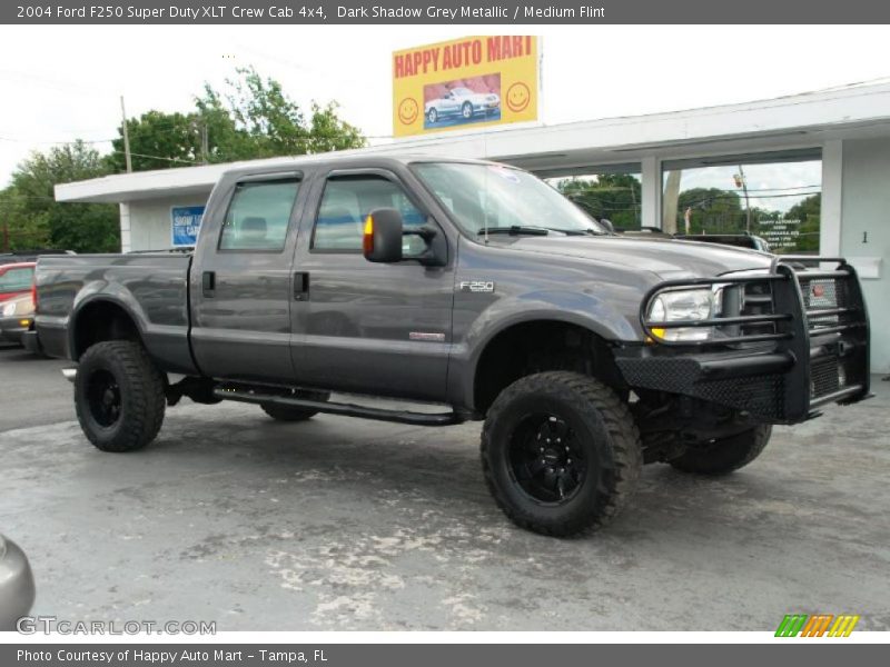 Dark Shadow Grey Metallic / Medium Flint 2004 Ford F250 Super Duty XLT Crew Cab 4x4