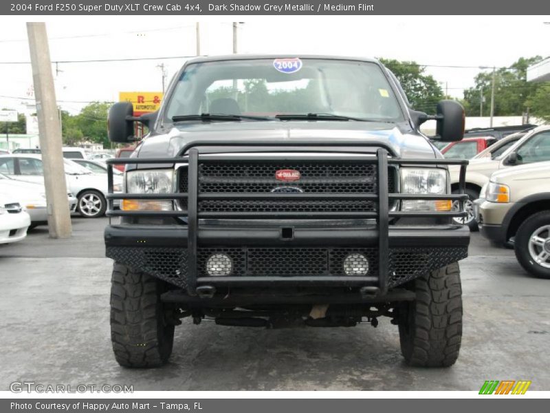 Dark Shadow Grey Metallic / Medium Flint 2004 Ford F250 Super Duty XLT Crew Cab 4x4