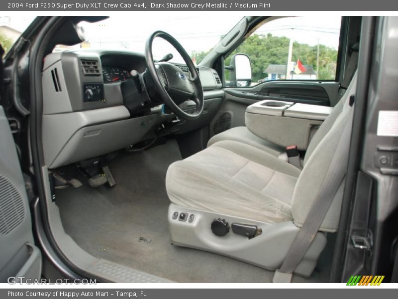 Dark Shadow Grey Metallic / Medium Flint 2004 Ford F250 Super Duty XLT Crew Cab 4x4