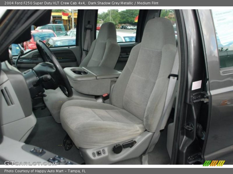 Dark Shadow Grey Metallic / Medium Flint 2004 Ford F250 Super Duty XLT Crew Cab 4x4