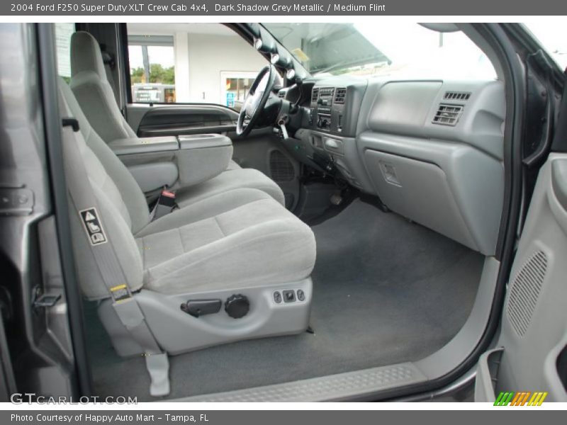 Dark Shadow Grey Metallic / Medium Flint 2004 Ford F250 Super Duty XLT Crew Cab 4x4