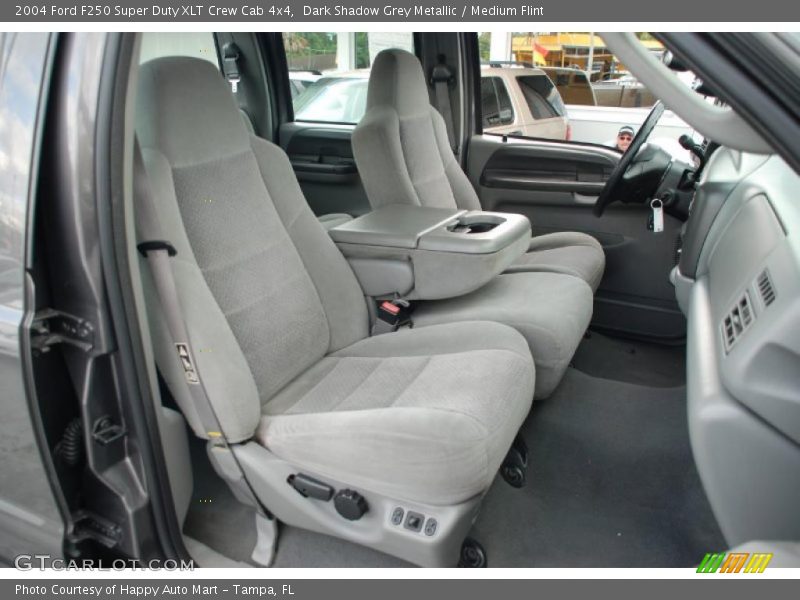 Dark Shadow Grey Metallic / Medium Flint 2004 Ford F250 Super Duty XLT Crew Cab 4x4