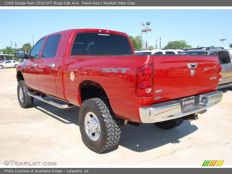 Flame Red / Medium Slate Gray 2008 Dodge Ram 2500 SXT Mega Cab 4x4