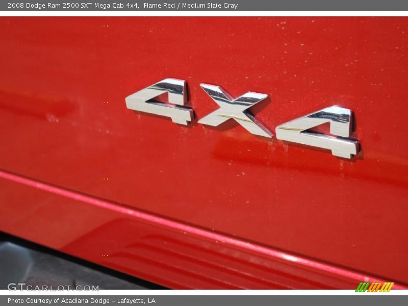 Flame Red / Medium Slate Gray 2008 Dodge Ram 2500 SXT Mega Cab 4x4