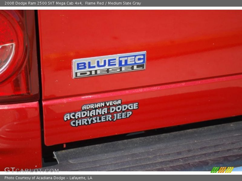 Flame Red / Medium Slate Gray 2008 Dodge Ram 2500 SXT Mega Cab 4x4
