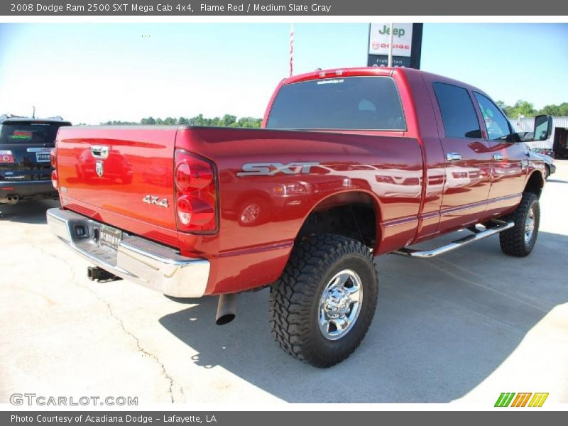 Flame Red / Medium Slate Gray 2008 Dodge Ram 2500 SXT Mega Cab 4x4