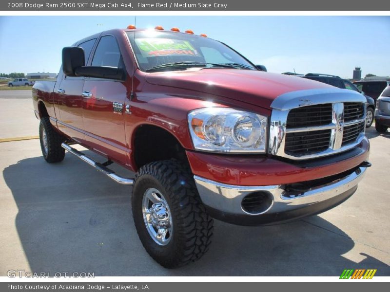 Flame Red / Medium Slate Gray 2008 Dodge Ram 2500 SXT Mega Cab 4x4
