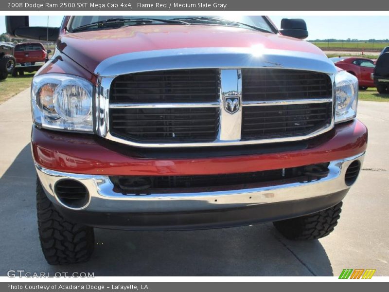 Flame Red / Medium Slate Gray 2008 Dodge Ram 2500 SXT Mega Cab 4x4