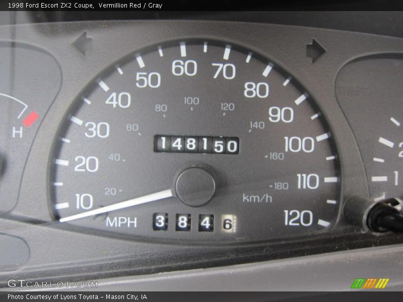 Vermillion Red / Gray 1998 Ford Escort ZX2 Coupe
